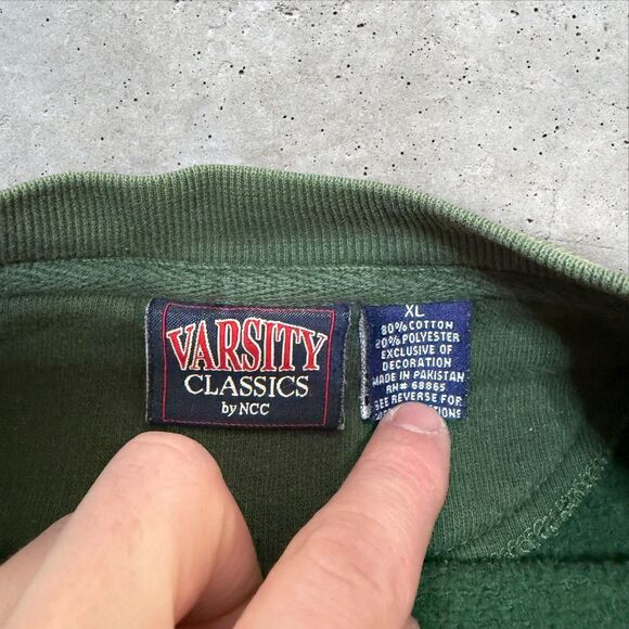 Colorado State Rams Green Crewneck Sweatshirt XL Vintage Varsity NCAA - Picture 10 of 12